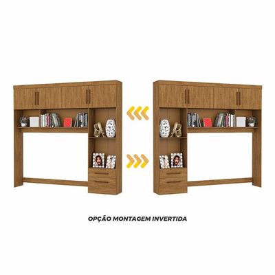 Guarda Roupa Modulado Paris 4 Portas 2 Gavetas Freijó