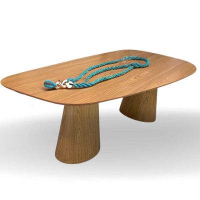 Mesa Organica Flower 198x122cm Em Freijo