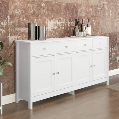 Cristaleira + Aparador Buffet Ditália E-962-r-626 Cor:branco Branco