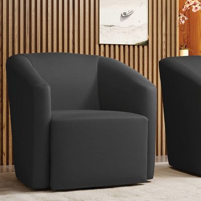 Poltrona Stella Max Corino Base Giratória - D'rossi Cor Preto