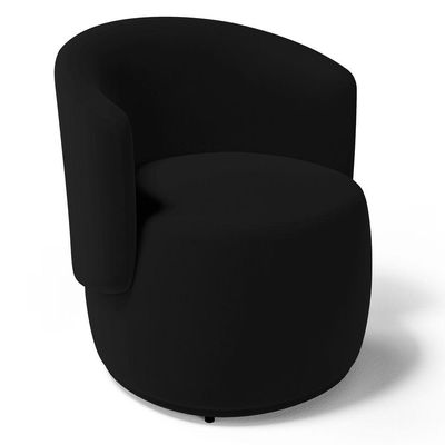 Kit Poltrona E Namoradeira Aisha Orgânica Suede Preto