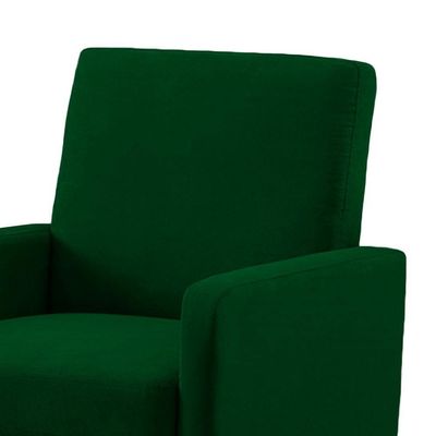 Poltrona Mirella Suede Verde Com Rodízios - D'rossi