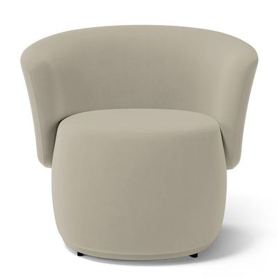 Kit Poltrona E Namoradeira Aisha Orgânica Suede Bege