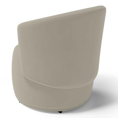Kit Poltrona E Namoradeira Aisha Orgânica Suede Bege