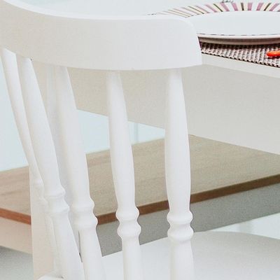Kit Cadeira Ditália Madeira Maciça Eucalipto 2unidades Cor:branco Branco