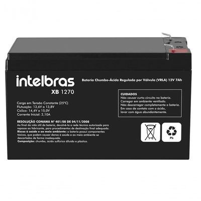 Bateria Selada Intelbras 12v 7ah 1270 Para Nobreak E Alarmes