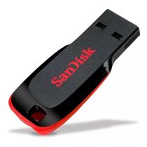 Pendrive Sandisk Cruzer Blade 128gb 2.0 Preto E Vermelho