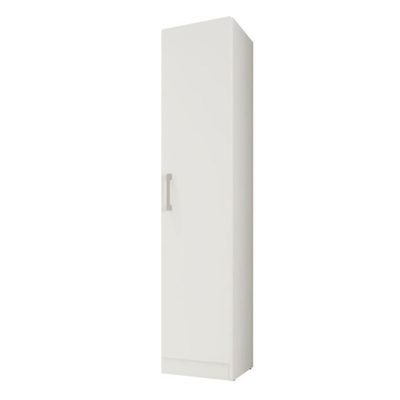 Armario Multiuso 1 Porta 3 Prateleiras Lavanda Kits Paraná Cor:branco White Branco White