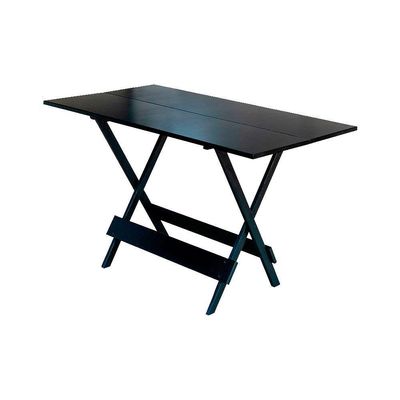 Mesa Para Restaurante Dobravel De Madeira 1,20x70 - Preto - Preto