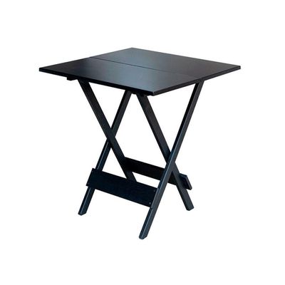 Mesa Para Pizzaria Dobravel De Madeira 60x60 - Preto - Preto