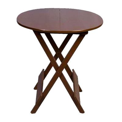 Mesa Para Restaurante Dobravel De Madeira 60 Redonda - Imbuia - Marrom