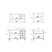 Cozinha Ditália Aspen Com Tampos Carv/branco A58