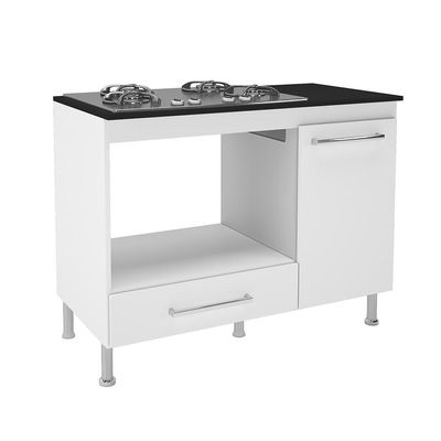 Balcão Modulado Para Forno e Cooktop 1 Porta Madrid Branco