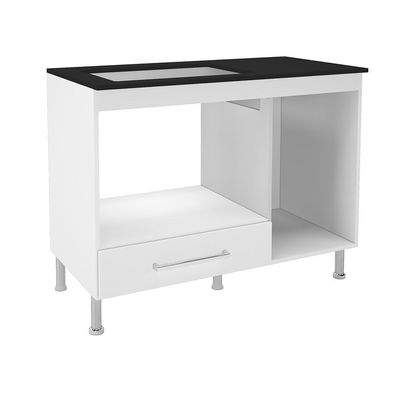 Balcão Modulado Para Forno e Cooktop 1 Porta Madrid Branco
