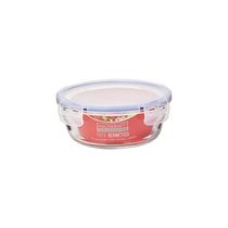 Pote Hermético Redondo Em Vidro C/ Tampa Em Plástico Transparente/azul 720ml - Hauskraft