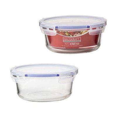 Pote De Vidro Hermético 580ml Hauskraft