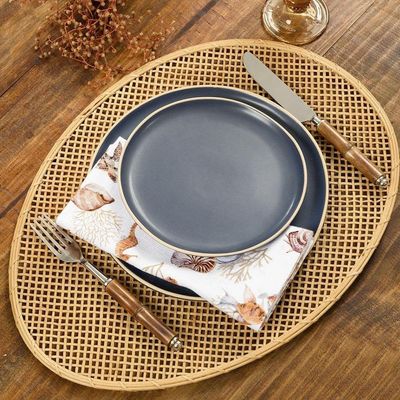 Prato De Sobremesa Copa E Cia Vivant Em Cerâmica Azul