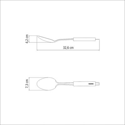 Colher Para Arroz Tramontina Marffim Em Aço Inox Tramontina