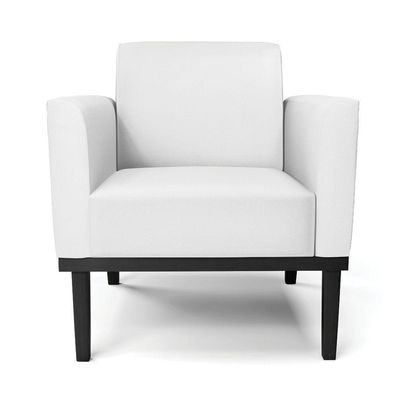 Poltrona Base De Madeira Fixa Preto Marisa Corino D03 - D\'rossi Cor Branco