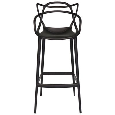 Kit - 3 X Banquetas Médias Masters Allegra - 66 Cm - Preto