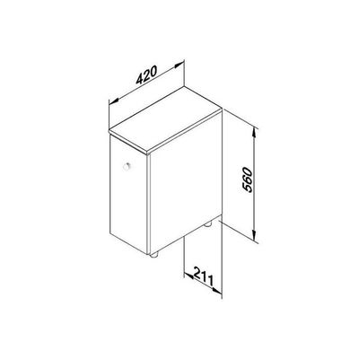Gabinete Lavanderia Balcão Multiuso Bcm116 C- 1 Gaveta Branco - Movelbento