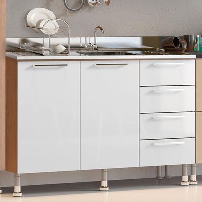 Cozinha Ditália Aspen S/tampo S/pia Carv/branco A58