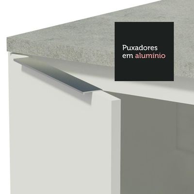 Balcão Gabinete De Pia 120 Cm 1 Portas E 2 Gavetas (com Tampo) Branco Stella Madesa Branco