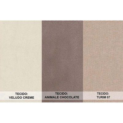 Kit Mesa Londrina Tampo Vidro 120cm + 4 Cadeiras Imbuia Linho Turim