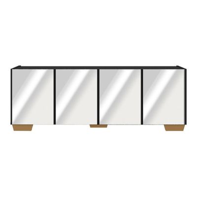 Rack Tv Até 50 Polegadas Com Espelhos Mp1083 Preto natural