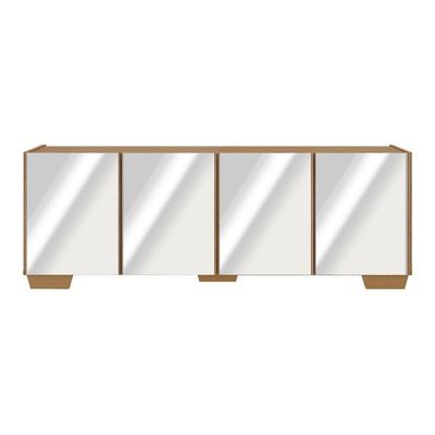 Rack Tv Até 50 Polegadas Com Espelhos Mp1083 Rustic natural
