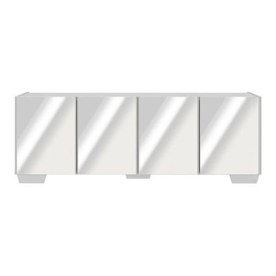 Rack Tv Até 50 Polegadas Com Espelhos Mp1083 Branco Branco