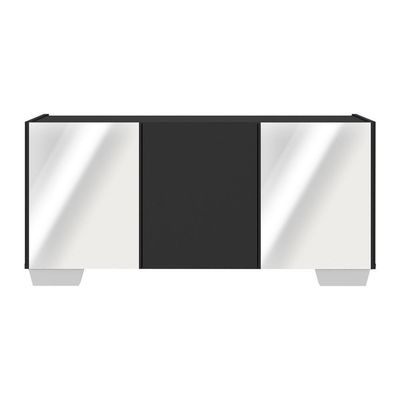 Rack Tv Até 32 Polegadas Com Espelhos Mp1079 Preto branco