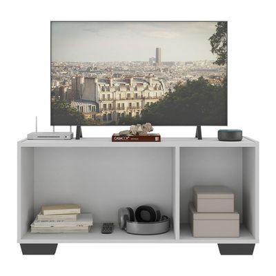 Rack Tv Até 32 Polegadas Com Espelhos Mp1079 Branco preto