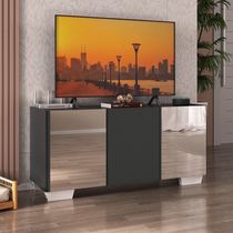 Rack Tv Até 32 Polegadas Com Espelhos Mp1079 Preto branco