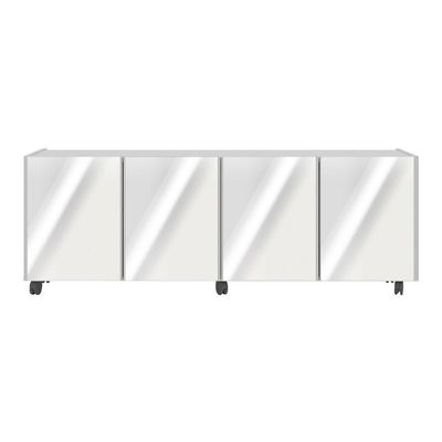 Rack Tv Até 50 Polegadas Com Rodízios E Espelhos Mp1080 Branco Branco