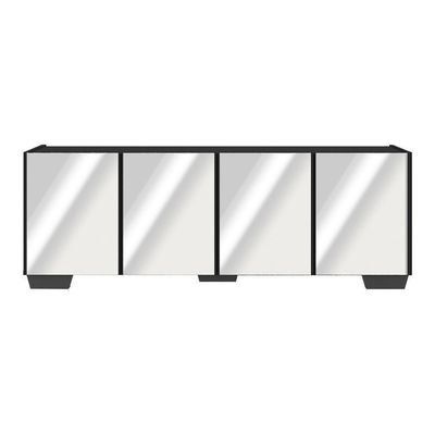 Rack Tv Até 50 Polegadas Com Espelhos Mp1083 Preto Preto