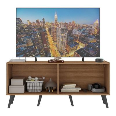 Rack Retrô Para Tv Até 50 Polegadas Com Mp1071 Rustic preto