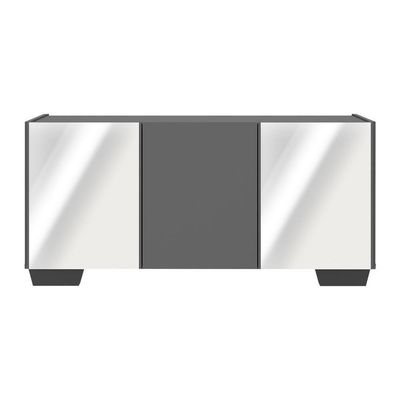 Rack Tv Até 32 Polegadas Com Espelhos Mp1079 Grafite preto