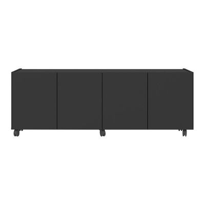 Rack Para Tv Até 50 Polegadas Com E Rodízios Mp1069 Preto Preto