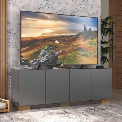 Rack Para Tv Até 50 Polegadas Com Mp1072 Grafite natural