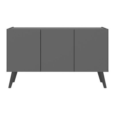Rack Retrô Para Tv Até 32 Polegadas Com Mp1067 Grafite preto