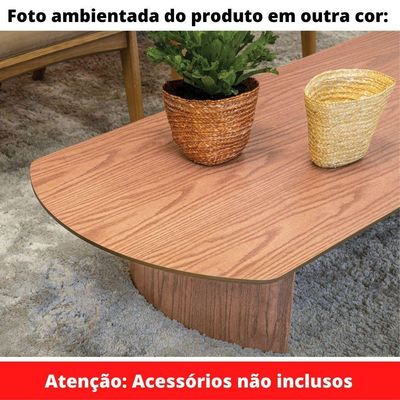 Mesa De Centro Iolanda Retangular 160 Cm Carvalho Preto