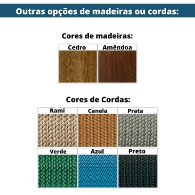 Mesa De Apoio Esfera Ozki 62 Cm Madeira Eucalipto Cedro Corda Plana Preto
