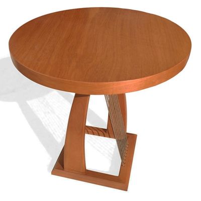 Mesa De Apoio Saibi Ozki 60 Cm Madeira Eucalipto Cedro Corda Redonda Rami