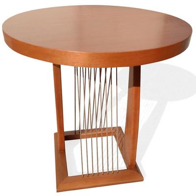 Mesa De Apoio Saibi Ozki 60 Cm Madeira Eucalipto Cedro Corda Redonda Rami