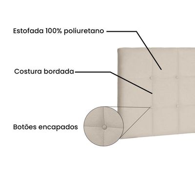 Painel Verona Cama Box King 195Cm Suede Caramelo