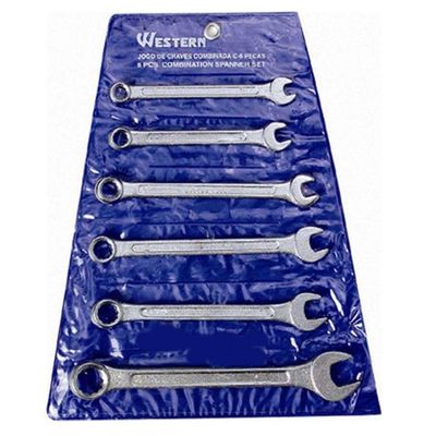 Jogo Chave Combinada Aperto Sextavado 6mm - 13mm 6 Peças