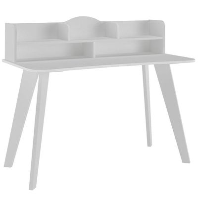 Mesa Escrivaninha Com Nichos Sofia Branco