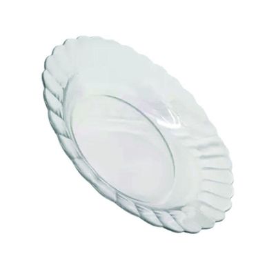 Kit Jogo Pratos Fundo Sopa Transparente 10 Peças 22,4cm