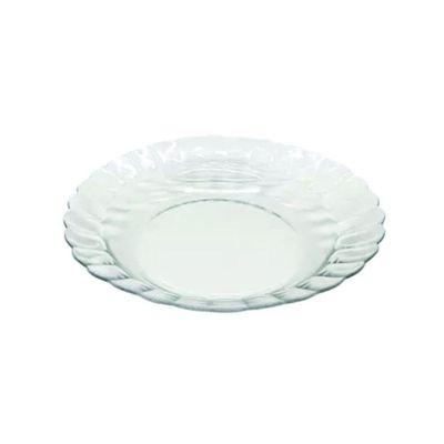 Kit Jogo Pratos Fundo Sopa Transparente 10 Peças 22,4cm